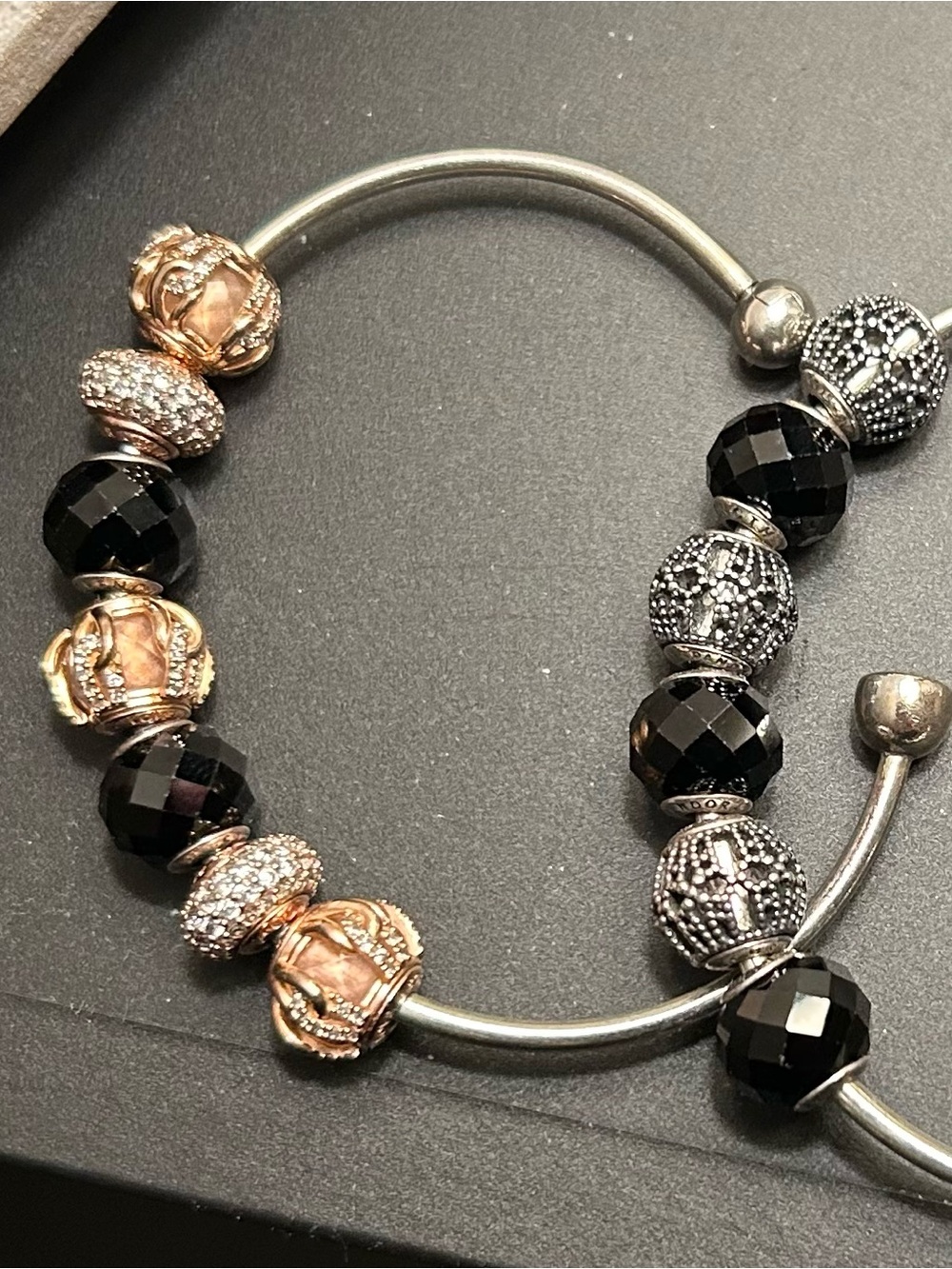 Rose Gold Pandora bracelet. Size 1